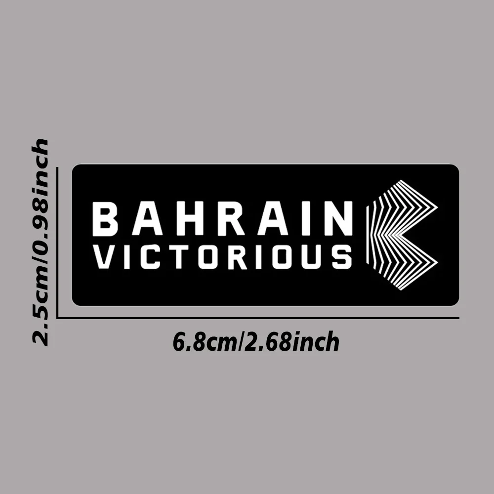 Bahrain Victorious Team Style Sticker, Black & White Waterproof Vinyl Decal for Car, Bike, Laptop & DIY Decoration
