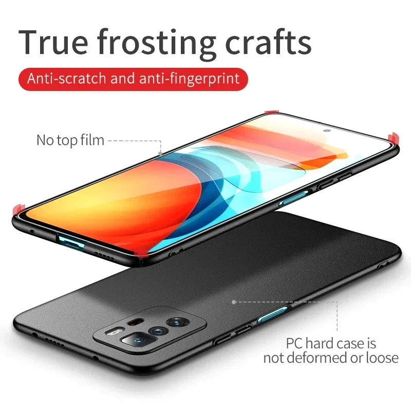 For POCO X3 NFC Case Cyan Shockproof Hard Plasitc Ultra Slim Matte Cases For XIAOMI POCO F3 F4 F5 X3 X4 GT X5 Pro 5G Covers