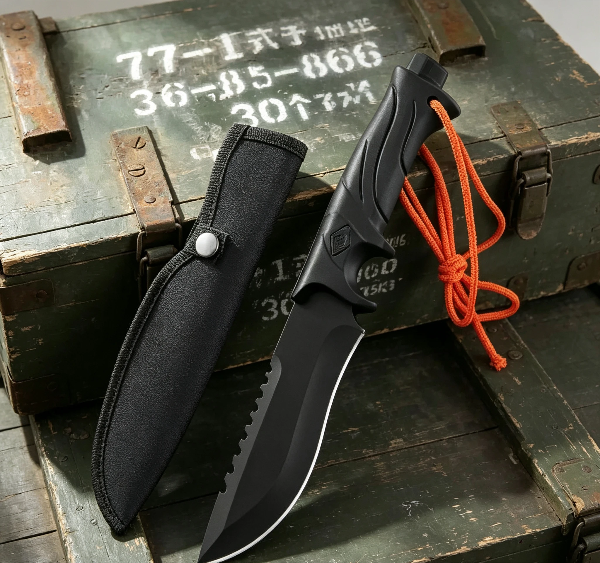 Edc Carry Fixed Blade Knife - Multi-Purpose Camping and Survival EDC Tool