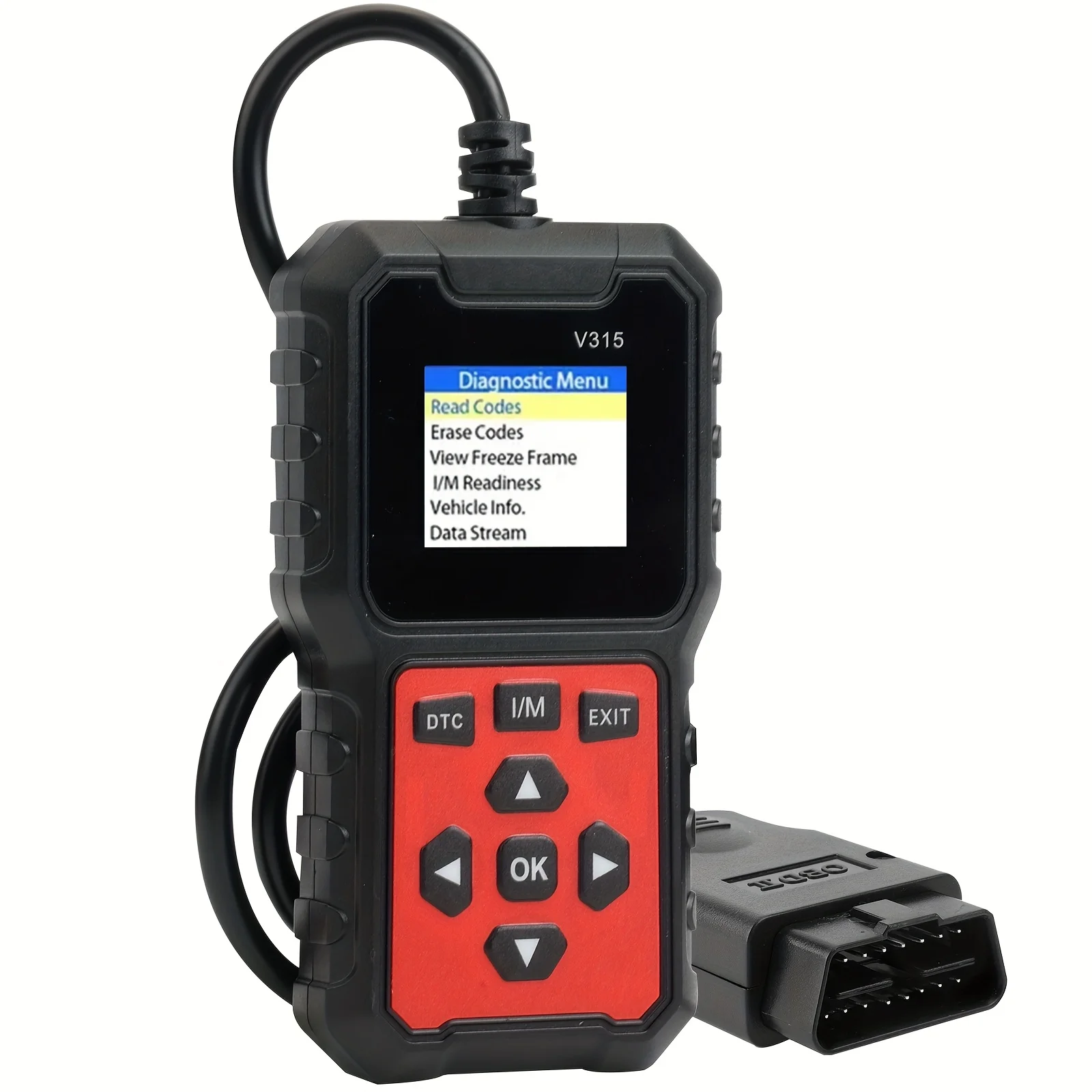 الماسح الضوئي لتشخيص السيارة [V315] - قارئ رمز الأخطاء لمدة 10 ثوانٍ، مناسب لـ 99% من المركبات (متوافق مع Obd2/Eobd)، مناسب لميكانيكا اليدوية والمهنية.
