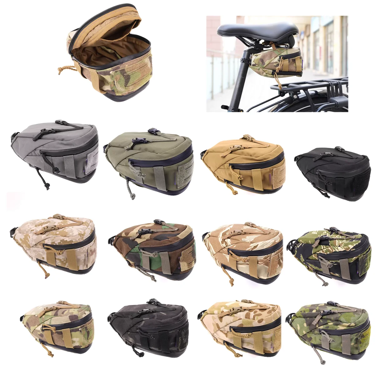 

Велосипедная седельная сумка для тактической охоты, горного кемпинга, дорожного велоспорта, сумки для хранения