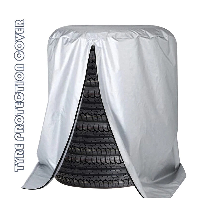 Car Tire Cover Spare Tire Storage Bag Sunscreen Waterproof And Dustproof 210D Polyester Large Capacity Outdoor Car Cover