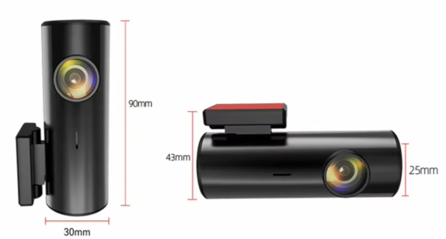 Mini  2K Road Front Camera  1080P Rear View Camera  Dual Lens Car Camera  with HUD GPS Speedometer AI ADAS Alarm Indicator