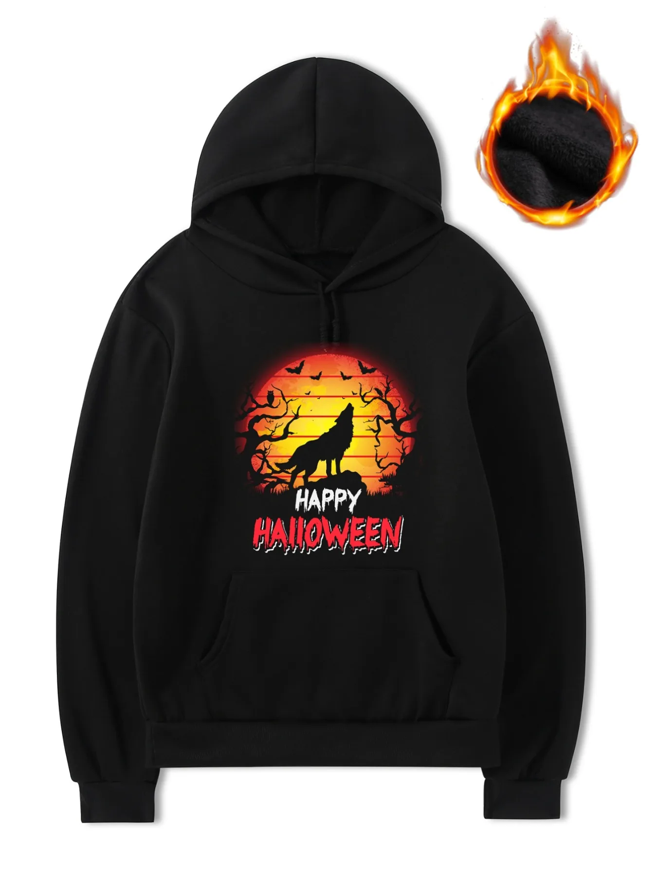 هالوين حجم كبير المرأة الصوف هوديس والبلوز Y2K حجم كبير الرياضة البلوز الشارع الذئب هود البلوز المعتاد هوديي