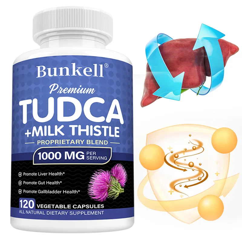 TUDCA + Milk Thistle Blend - 1000 Mg, Supports Healthy Liver Function, Intestinal Health, and Promotes Gallbladder Health