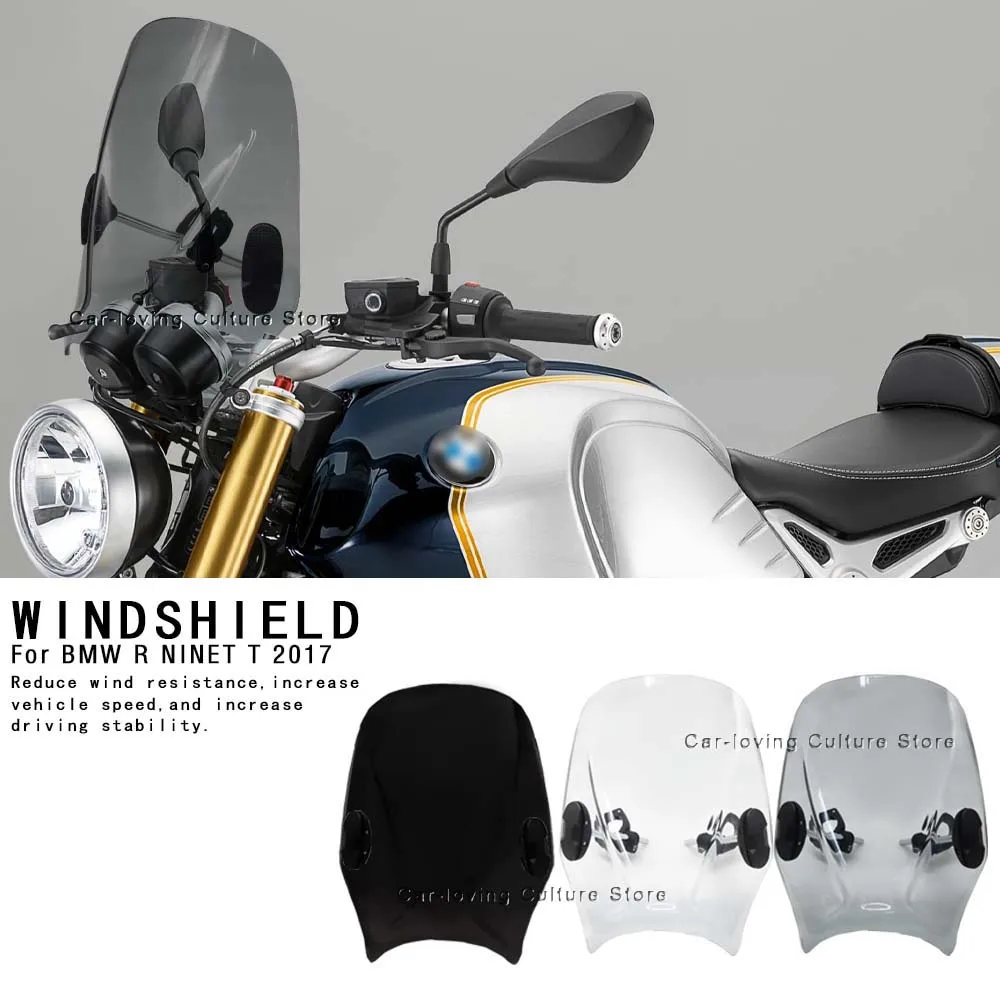 

Motorcycle Accessories WindScreen Windshield Viser VIsor Double Bubble Screen For BMW RNINET R NINE T