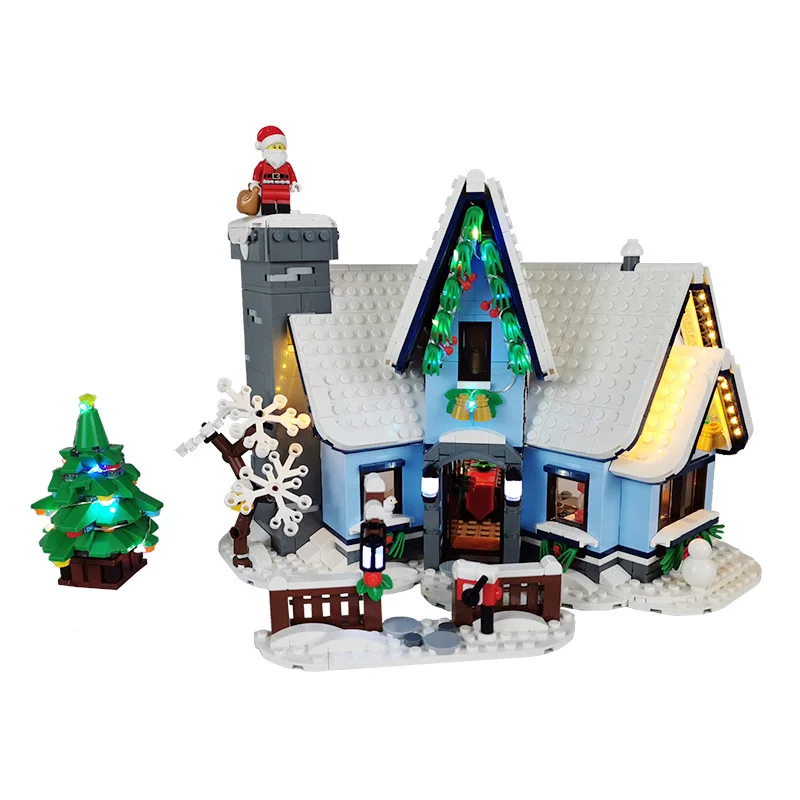 LYBMTWF LED Lighting Kit Compatible with Lego 10293 Santa's Visit Winter Village Model (NOT Include The Model Bricks)