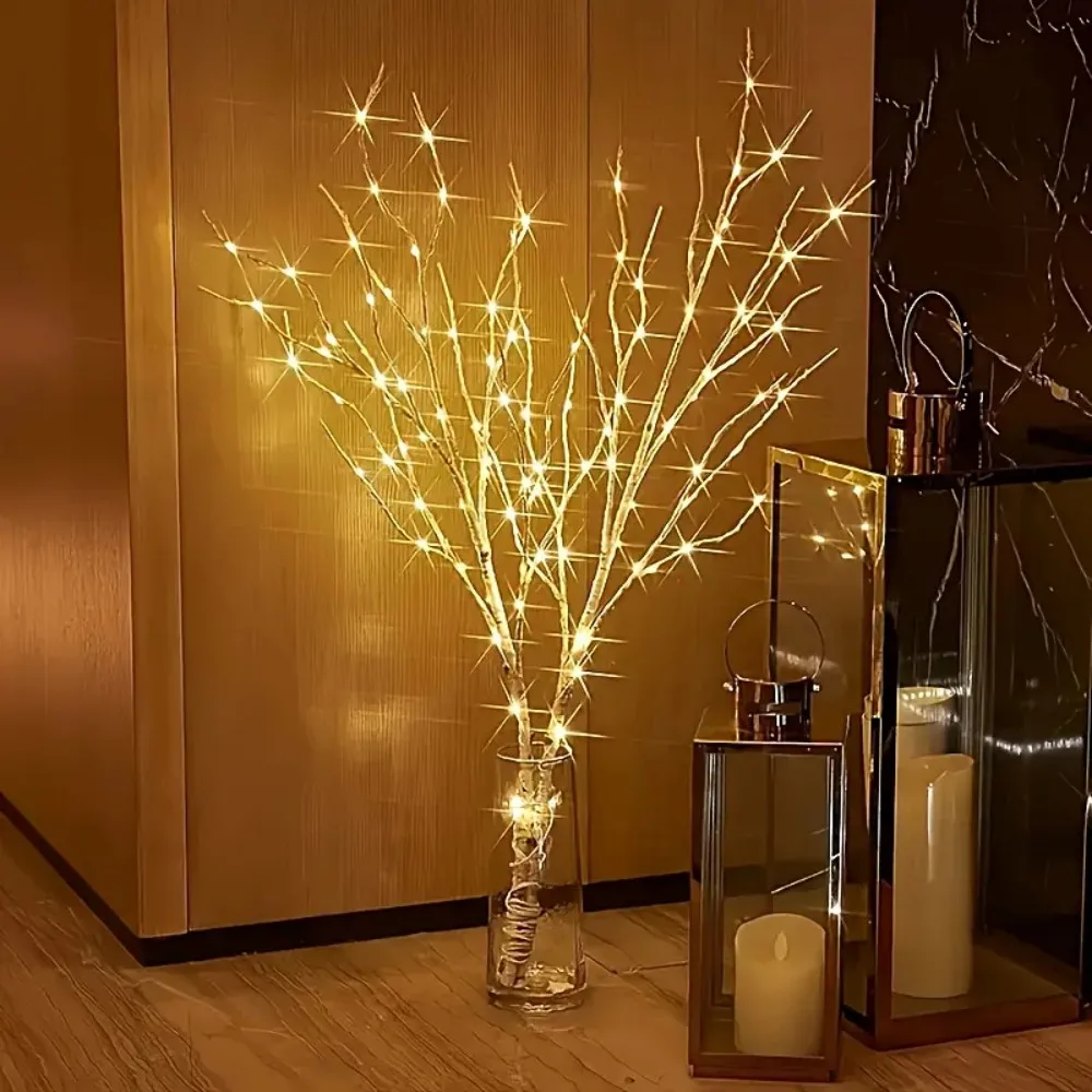 1/2PC LED Birch Branch Lights Battery Operated Artificial Tree Branch Lamp for Home Wedding Party Holiday Indoor Decoration