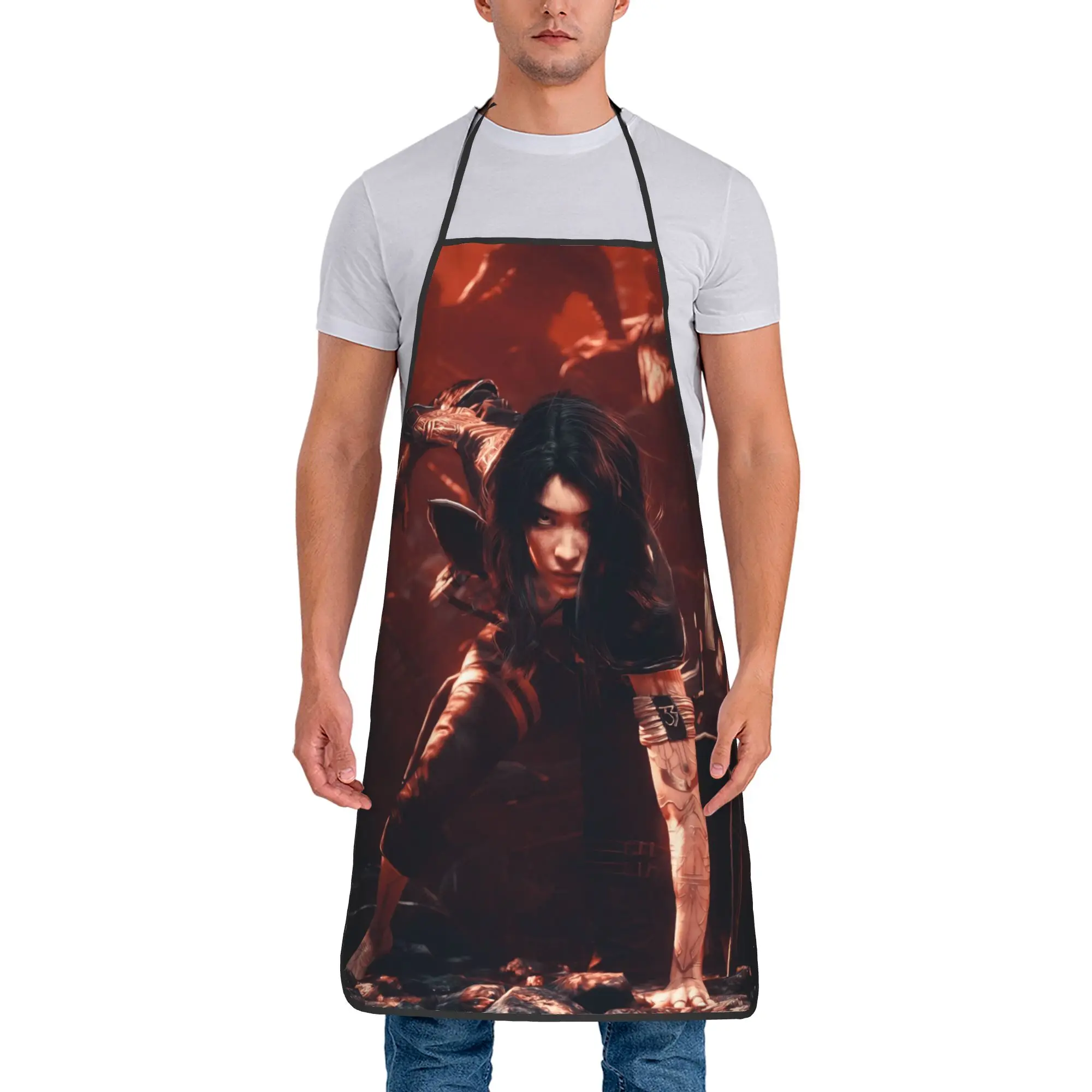 

Clair Obscur Expedition 33 Game (34) Apron Household Adult Kitchen Accessories Home Fashionable Aprons without Pocket