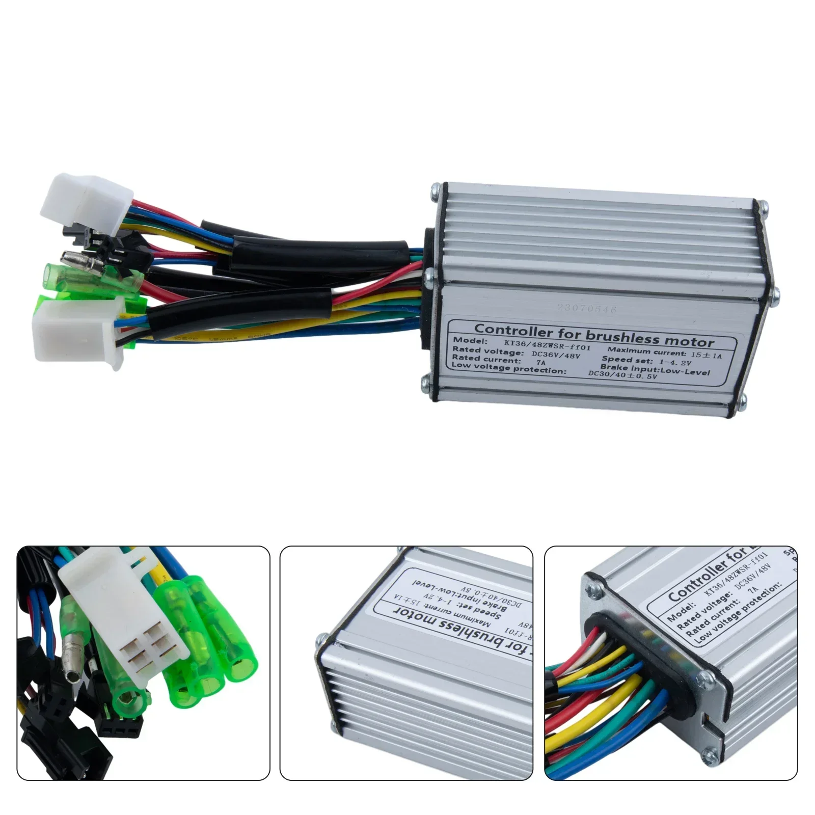 1PCS 48V 36V KT-15A Controller For 250W Brushless Motor Ebike Electric Bicycle Electric Bicycle Square Wave Controller