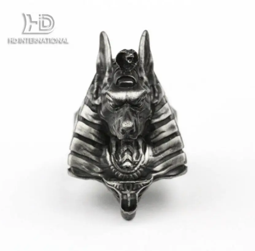 Anubis ring Egyptian god of death ring patron saint of pharaoh soul Egyptian king Anubis brass craftsman making jewelry