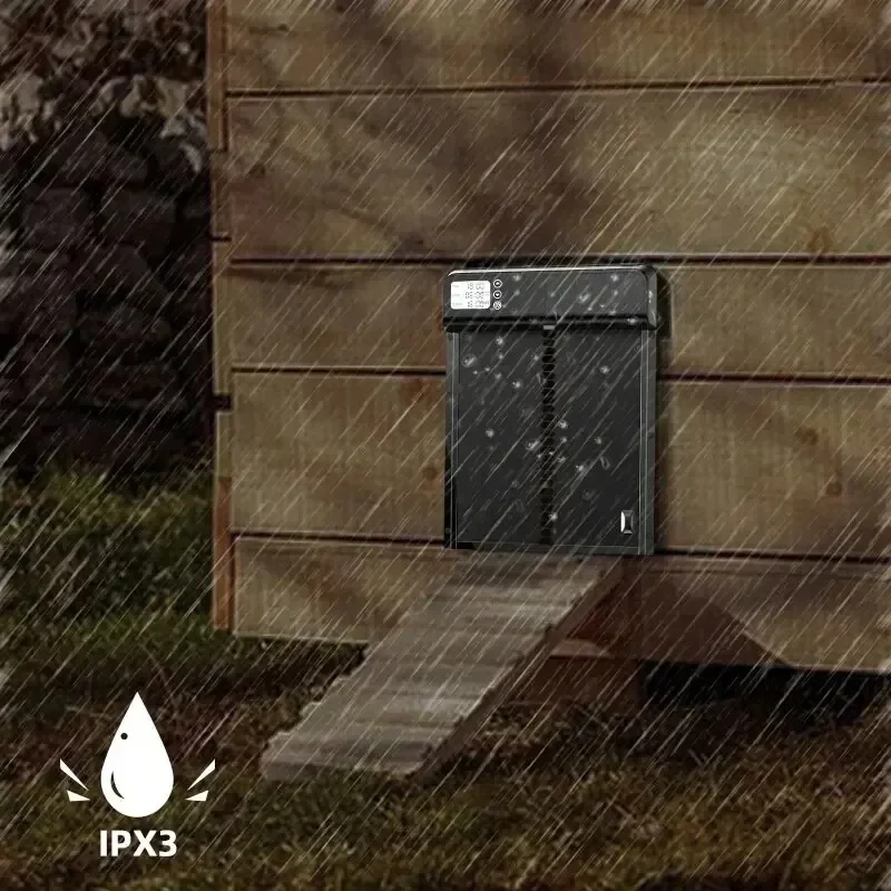 الموقت التلقائي حظيرة الدجاج الباب ذكي مكافحة قرصة التعريفي باب بيت الدجاج مقاوم للماء بوابة الدواجن الكهربائية للمزرعة #6