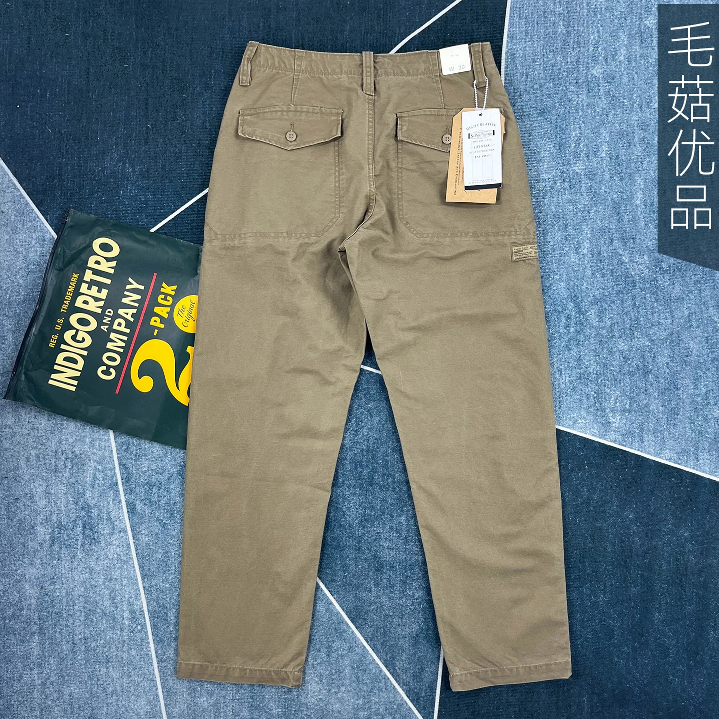 

Тяжелые повседневные брюки из 100% хлопка для мужчин, осень 202, толстые свободные брюки в американском стиле ретро в стиле прямого кроя цвета хаки, рабочая одежда