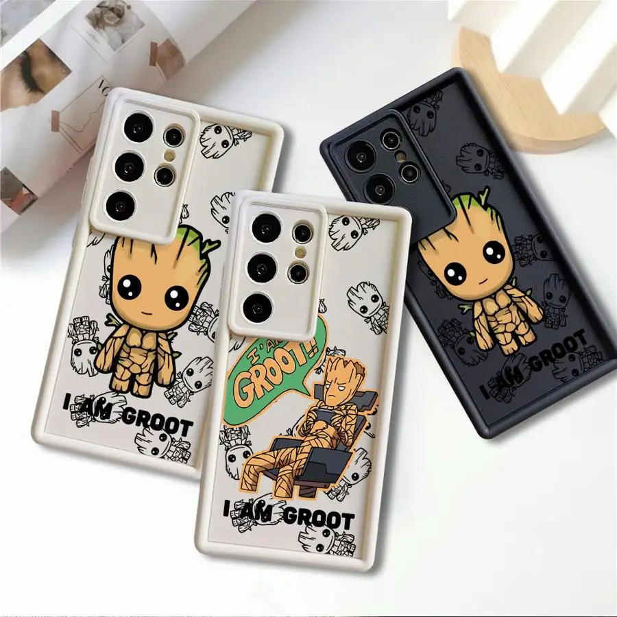 Marvel Groot Phone Case for Samsung Galaxy S24 FE S23 Ultra S22 S21 S20 FE S22 Plus S23 S21 Ultra Soft Soft Cases