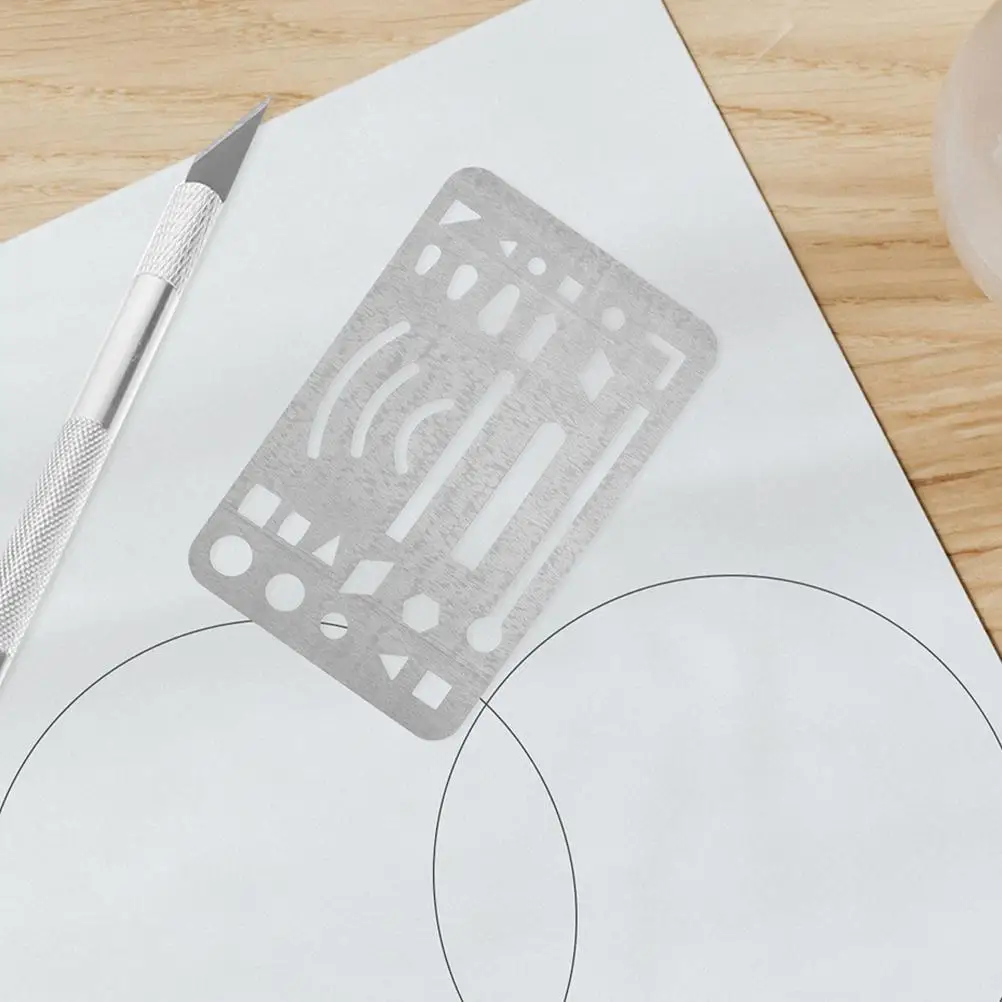 Stainless Steel Craft Drawing Drafting Tool Shield Craft Drawing Tools Drafting Templates Engineering Metal Protector