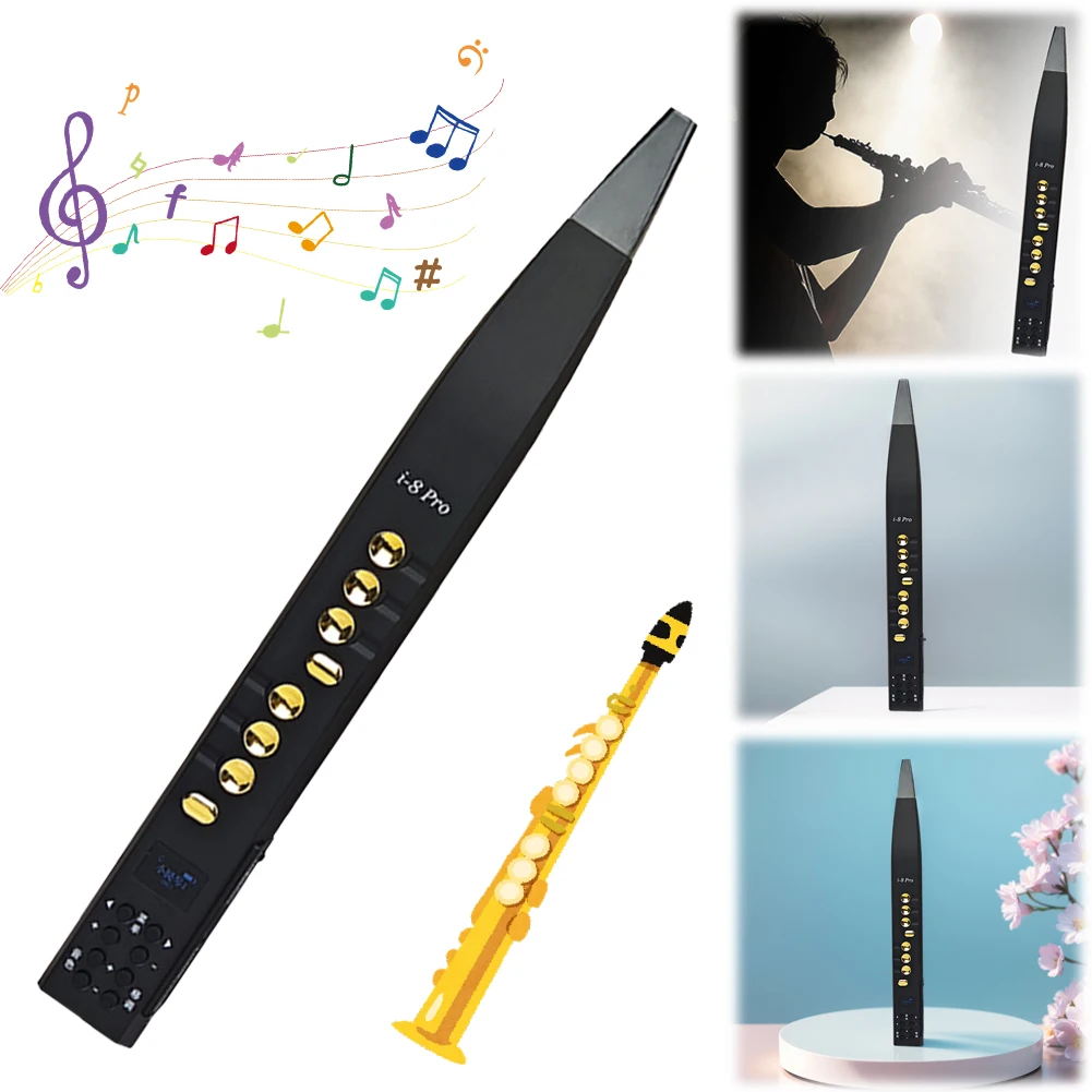 Digital Wind Instrument Rechargeable Mini Saxophone Electronic Wind Instrument Electric Blowpipe Suona for Kids Adults Beginners