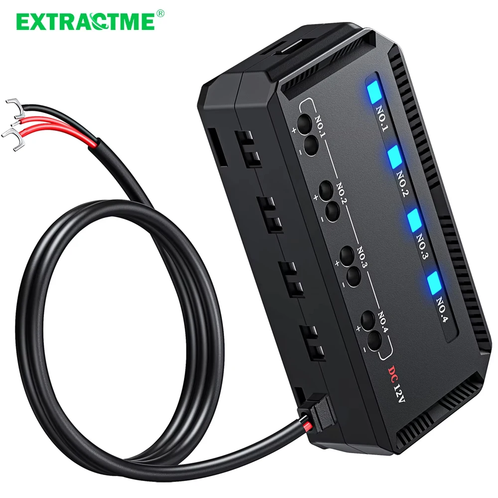 Extractme 12V Fuse Box Universal LED Indicator 20A Car Motorcycle Battery Protection Junction Box Resistant Heat Fuse Holder