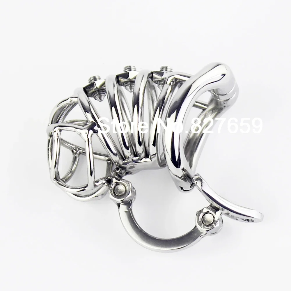 NEW Male Chastity Device Stainless Steel Chastity Cage With Removable Spikes And Adjustable Testicular Separated Hook Device