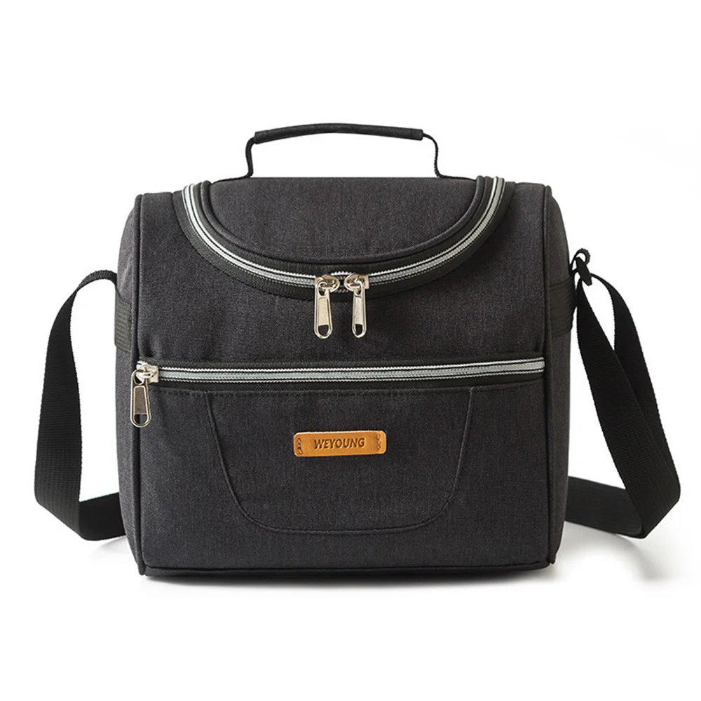 Saco de isolamento piquenique cinza, Lancheira de grande capacidade, Espessamento e aumento Oxford Cloth, Suprimentos de armazenamento