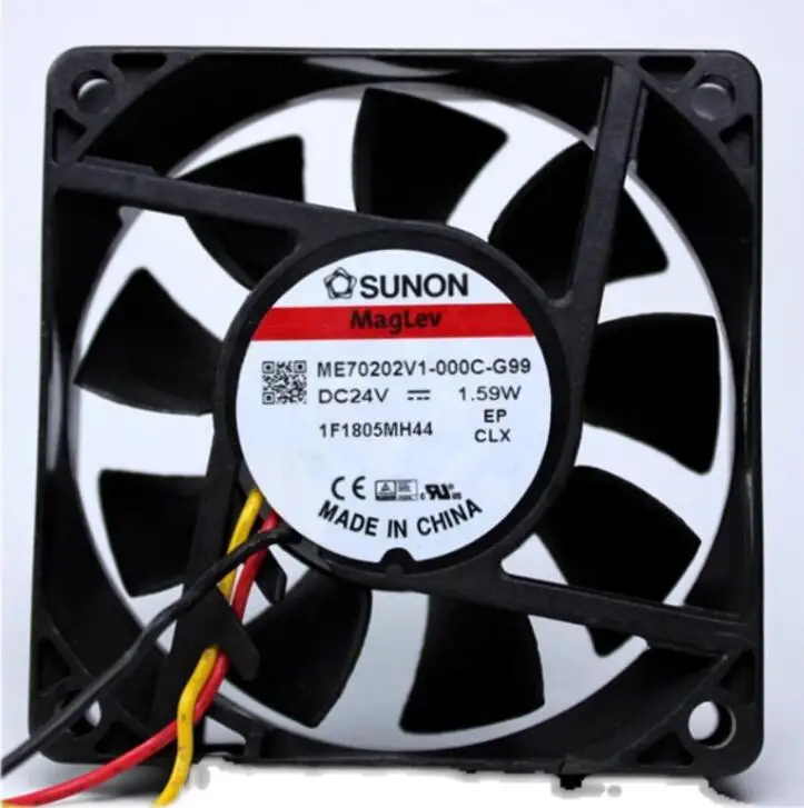 SUNON ME70202V1-000C-G99 DC 24V 1.59W 70x70x20mm 3-Wire Server Cooling Fan