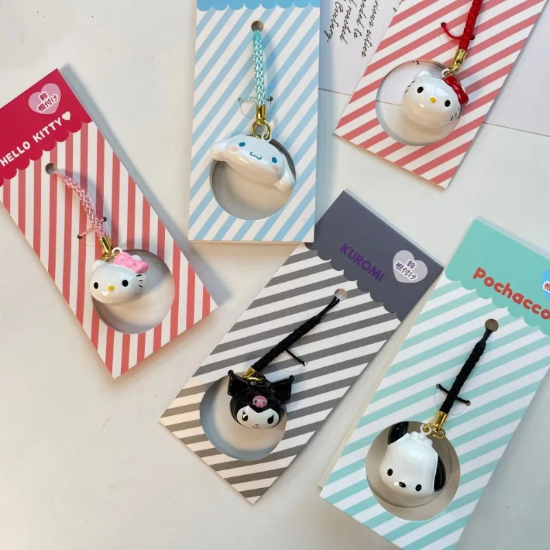 Hello Kitty Sanrio Pochacco Bell Pendant Cute Water Sound Bell Book Bag Pendant Toy Friend Gift