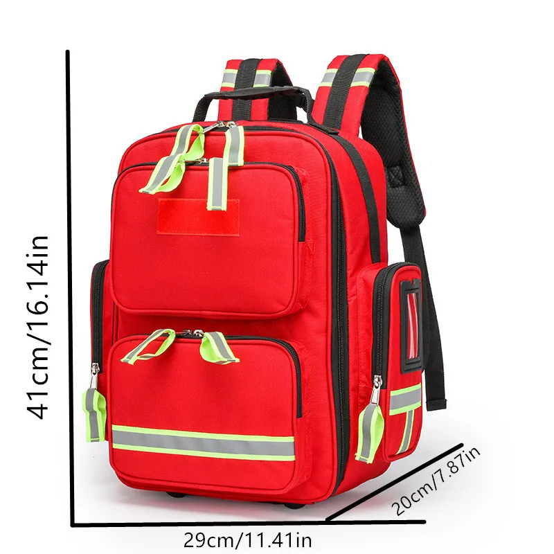 حقيبة ظهر طبية للطوارئ متعددة الوظائف، حقيبة ظهر للإسعافات الأولية، حقيبة ظهر للحريق، حقيبة متابعة منزلية، حقيبة ظهر طبية #3