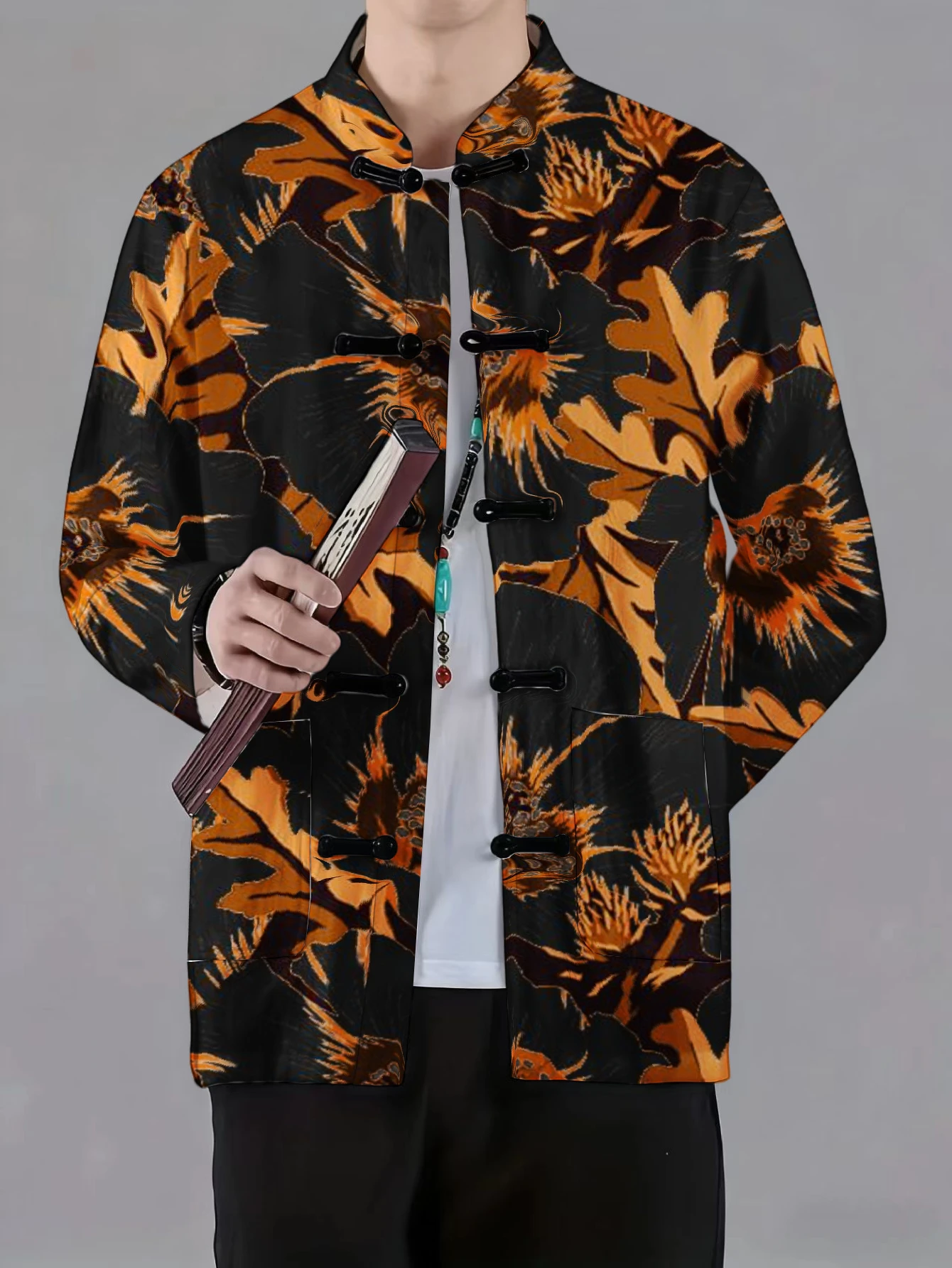 เสื้อแจ็คเก็ตผู้ชายคอจีน ติดกร - Craft And Art Difference บทวิจารณ์และราคา