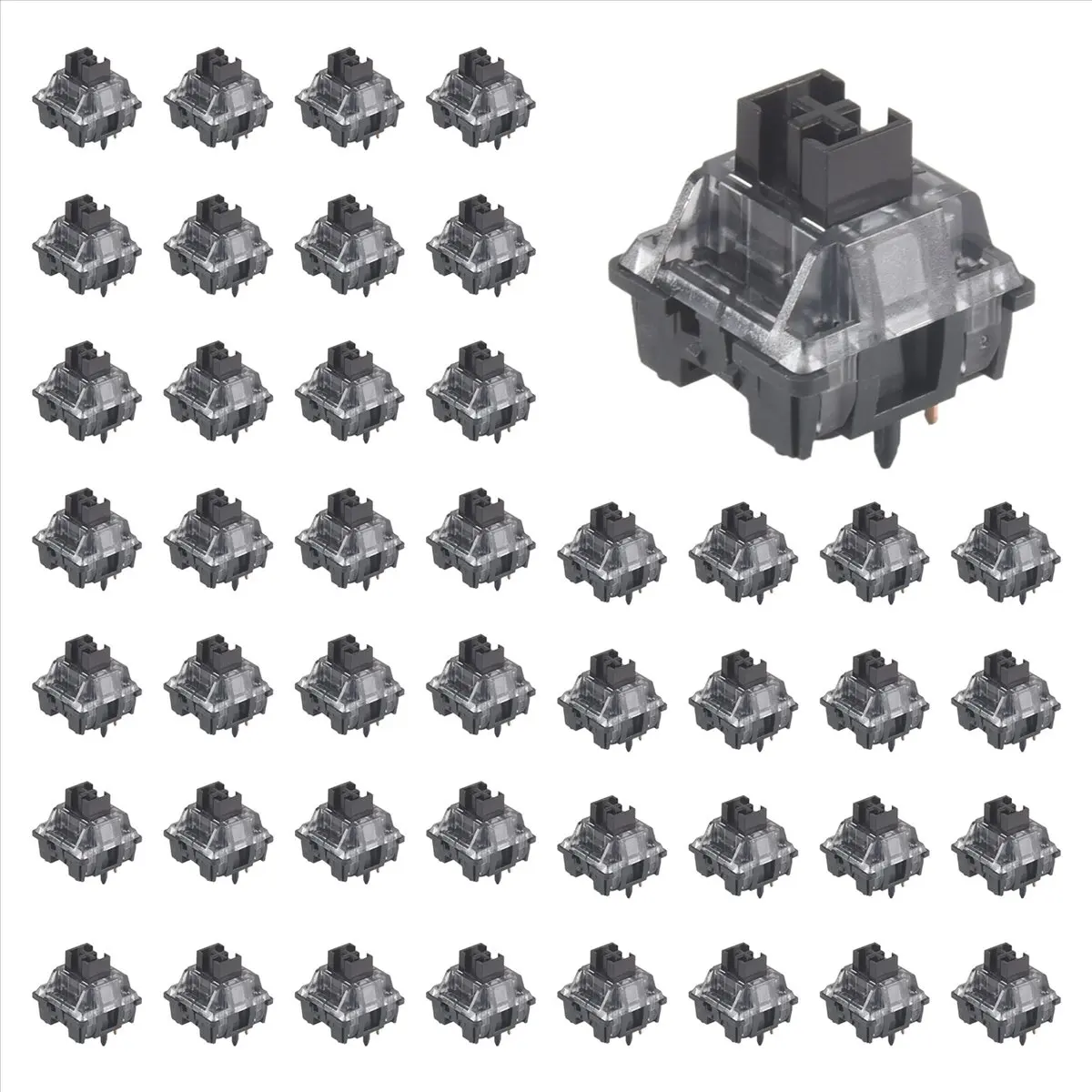 A46U 45Pcs V3 Pro Cream Black Switches 5 Pin 55gf Linear Switch with Dustproof Stem Compatible with MX Mechanical Keyboard