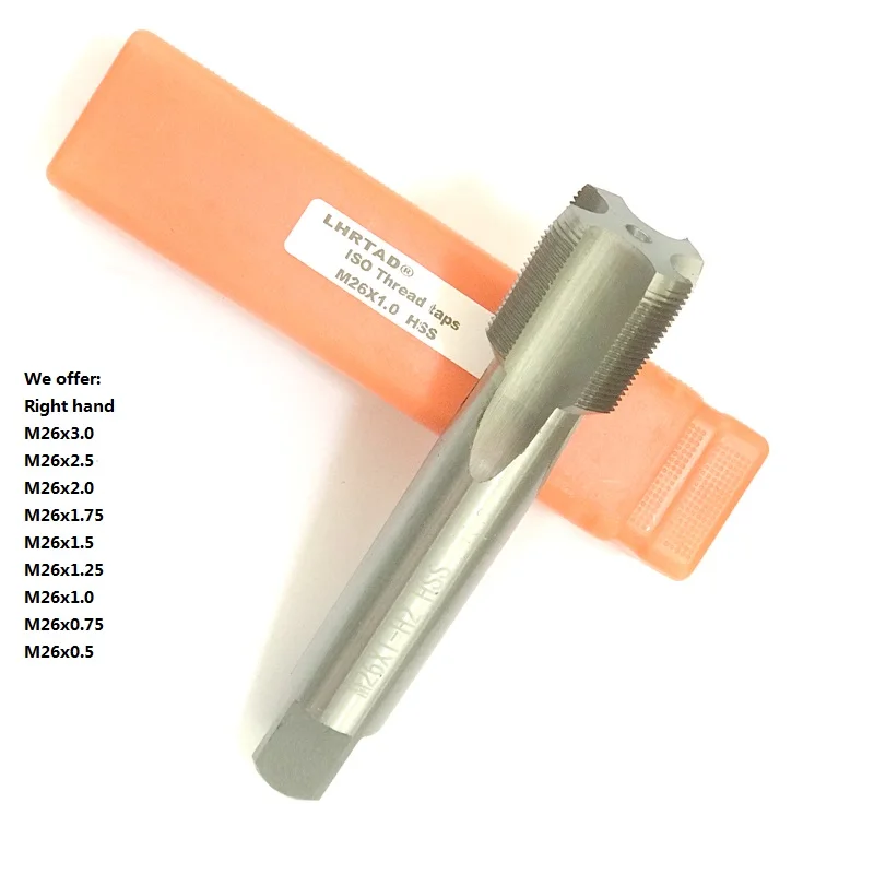 right hand High Precision HSS Metric Screw Tap Straight Flute Tap M26x0.5 to M26x3 rosca de macho M26