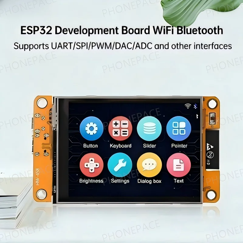 Płytka rozwojowa ESP32 z 2.8-calowym ekranem dotykowym LCD, modułem WiFi i Bluetooth, kompatybilna z Arduino.