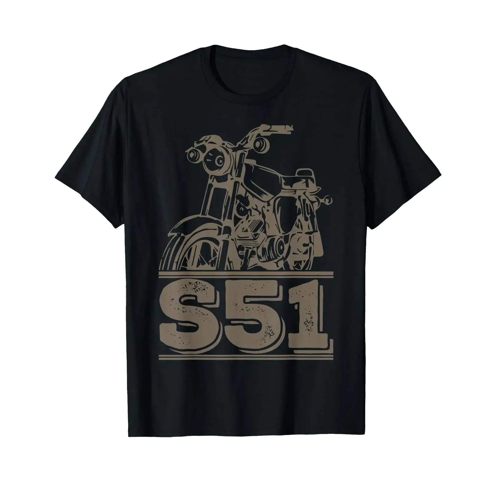 S51 Moped Oldtimer Simson T Shirt vintage Washed Stretched Casual graphic Versatile Stylish homme fashion Comfortable Soft