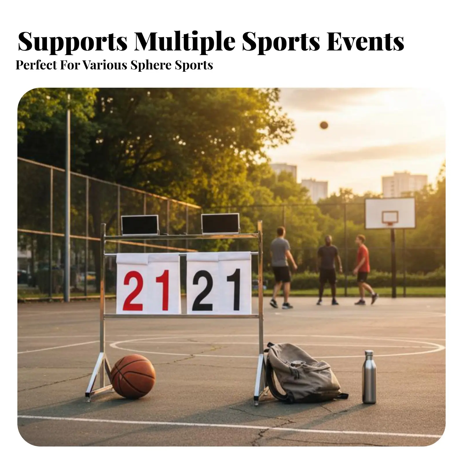 

Многофункциональное ручное перекидное табло для спортивных мероприятий с неразделенными секциями, крупным цифровым дисплеем и легко читаемыми цифрами