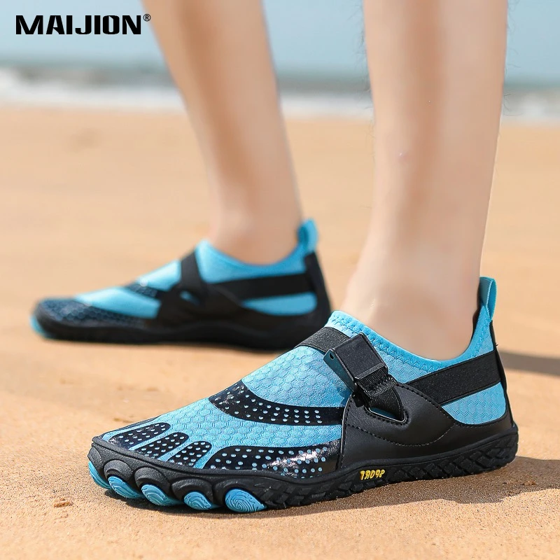 Men Non-slip Light Water Shoes Women Breathable Quick Dry Beach Aqua Shoes Wading Shoes for Outdoor Surfing Fishing Boating