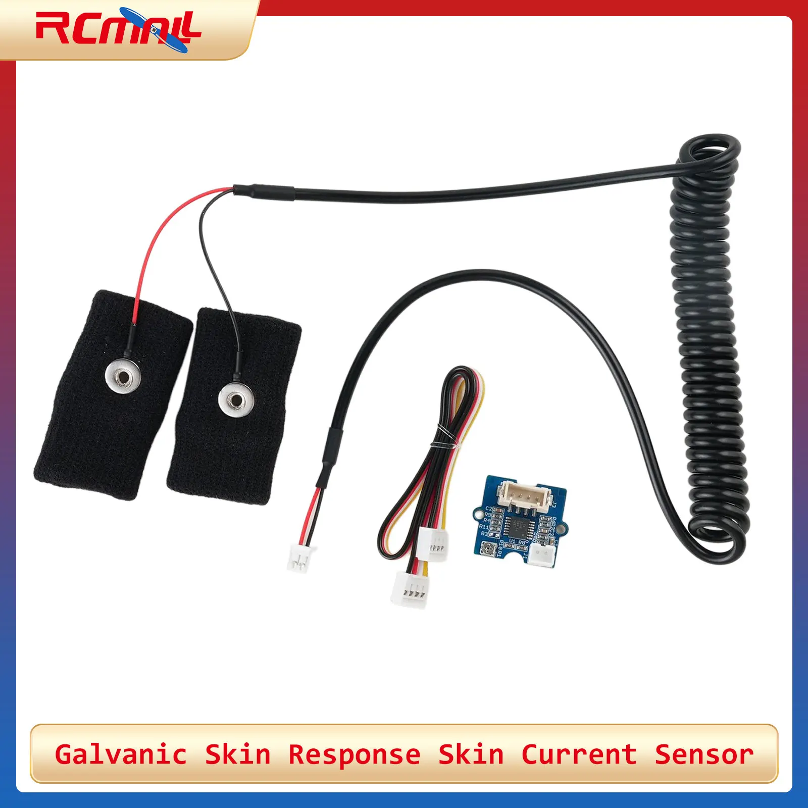 Galvanic Skin Response Skin Current Sensor GSR Kit Resistance Electrical Conductivity Fingertip Grove Detection Module