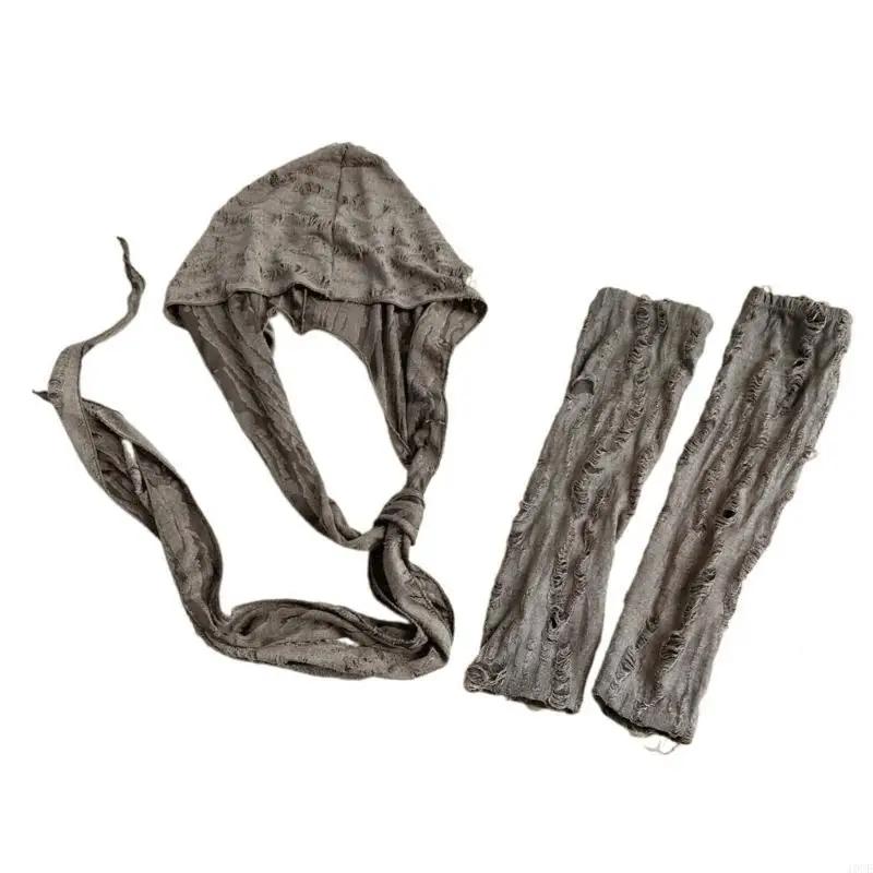 Ripped Hood Scarf and Sleeve for Women Neckerchief Oversleeve for Women