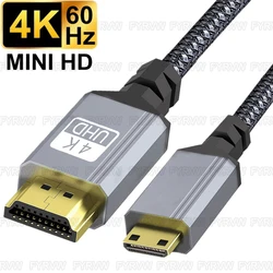 Mini cavo compatibile HDMI bidirezionale 4K 60Hz per Hero Raspberry Pi Videocamera Proiettore HDTV Fotocamera Mini cavo compatibile HDMI