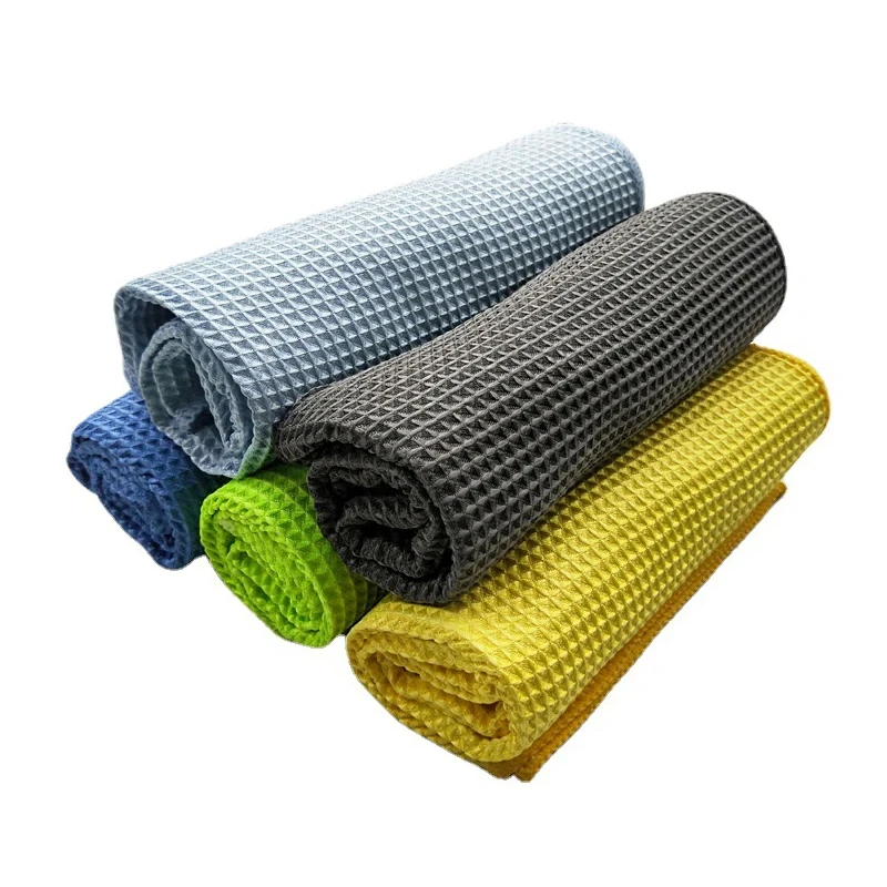 

Waffle Auto Towels Detailing Cleaning Cloth Car Rag Wash Towel Fast Dry Car Home Care Maintenance Accessories 40X40cm