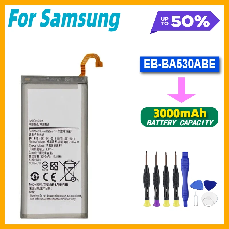 

EB-BA530ABE EB-BA705ABU EB-BA750ABU EB-BN972ABU Battery for Samsung Galaxy A8 2018 (A530) A530 SM-A530F A70 A705