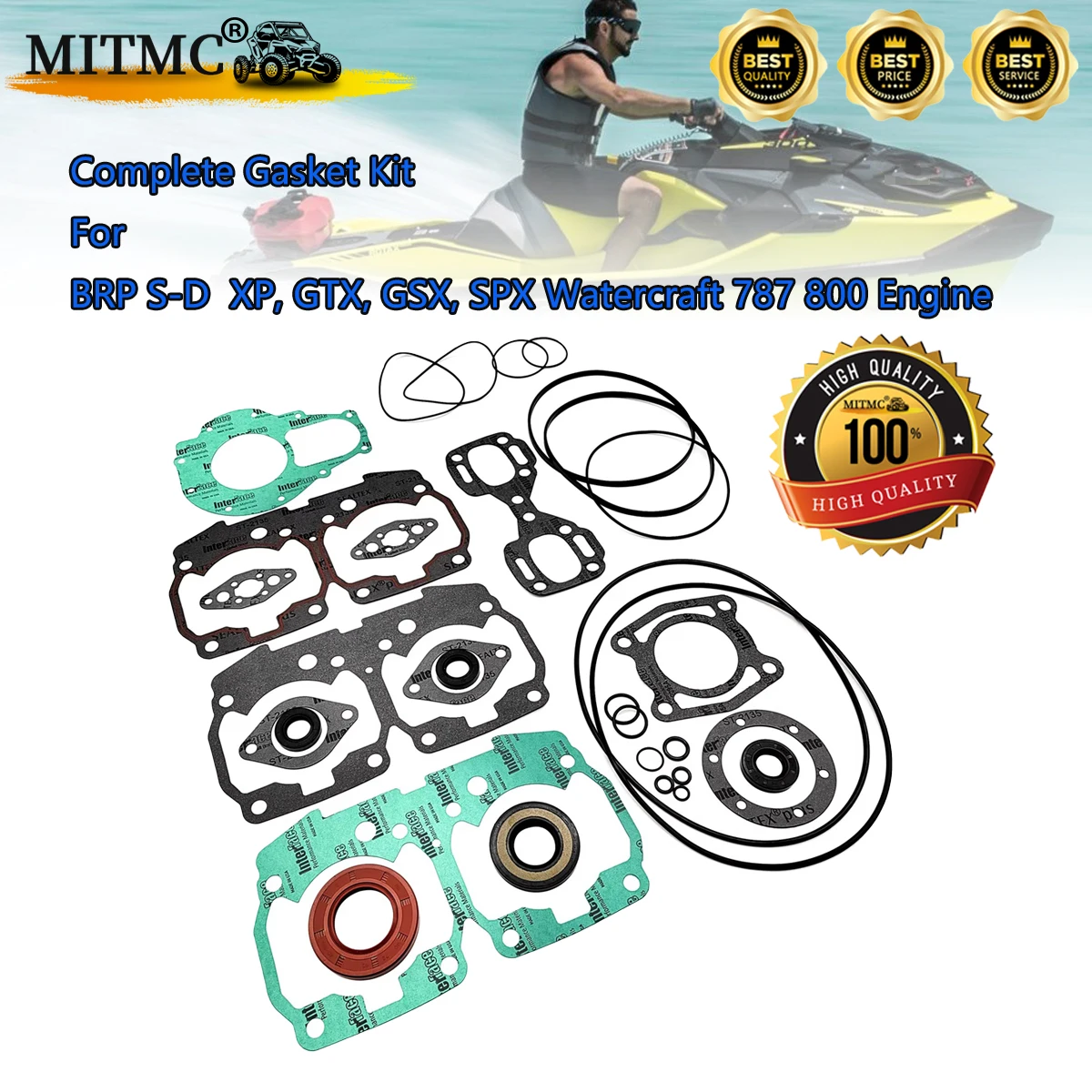 

MITMC Complete Gasket Kit For BRP S-D XP, GTX, GSX, SPX Watercraft 787 800 Engine Motor Boat