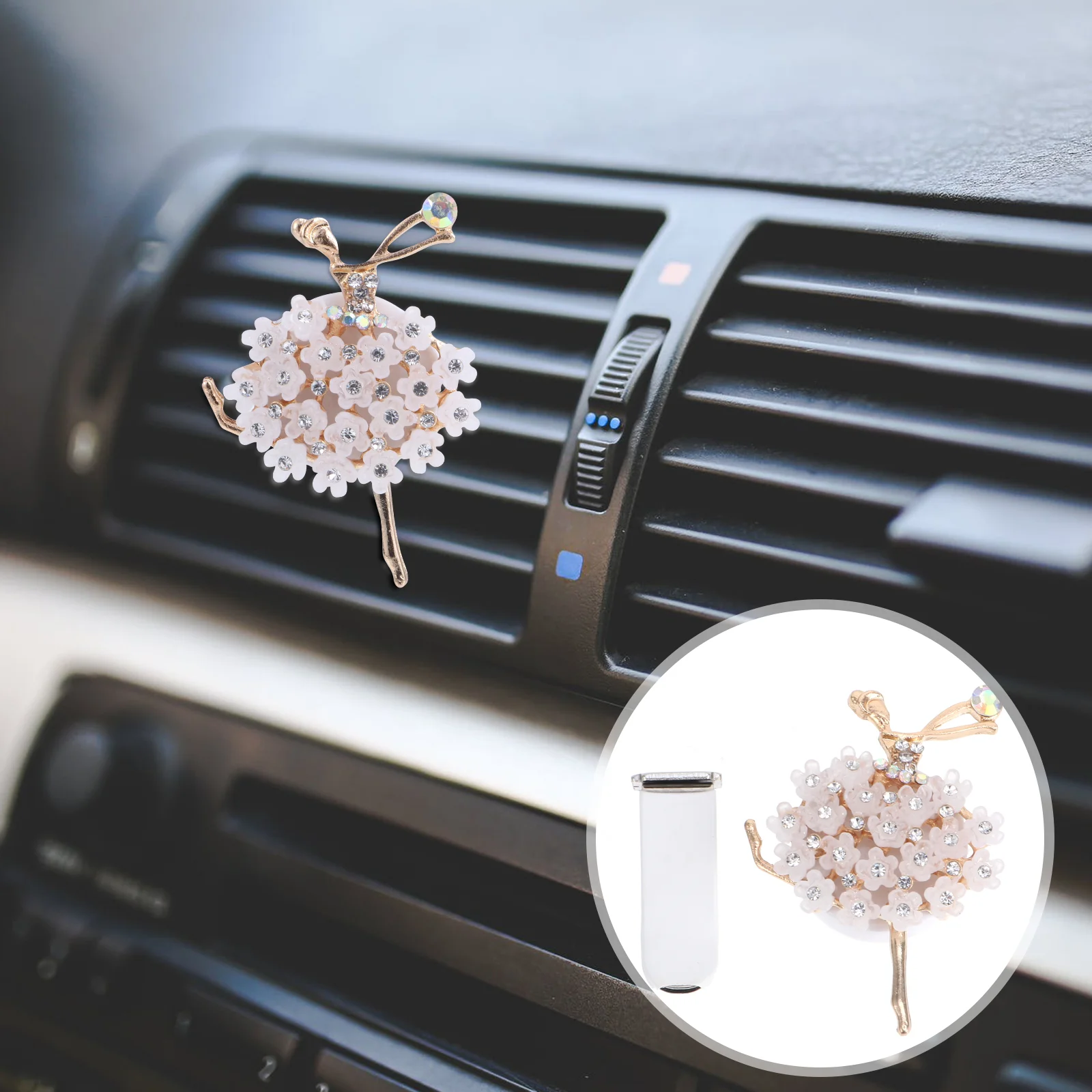 Air Outlet Clip Perfume Lover Car Aroma Freshener Ballerina Girl Fashionable Accessory Diffuser Vents Odor Alloy