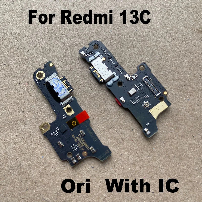 

For Xiaomi Redmi 13C USB Charging Dock Port With IC Mic Microphone Connector Board Flex Cable 4G 5G Parts Replacement