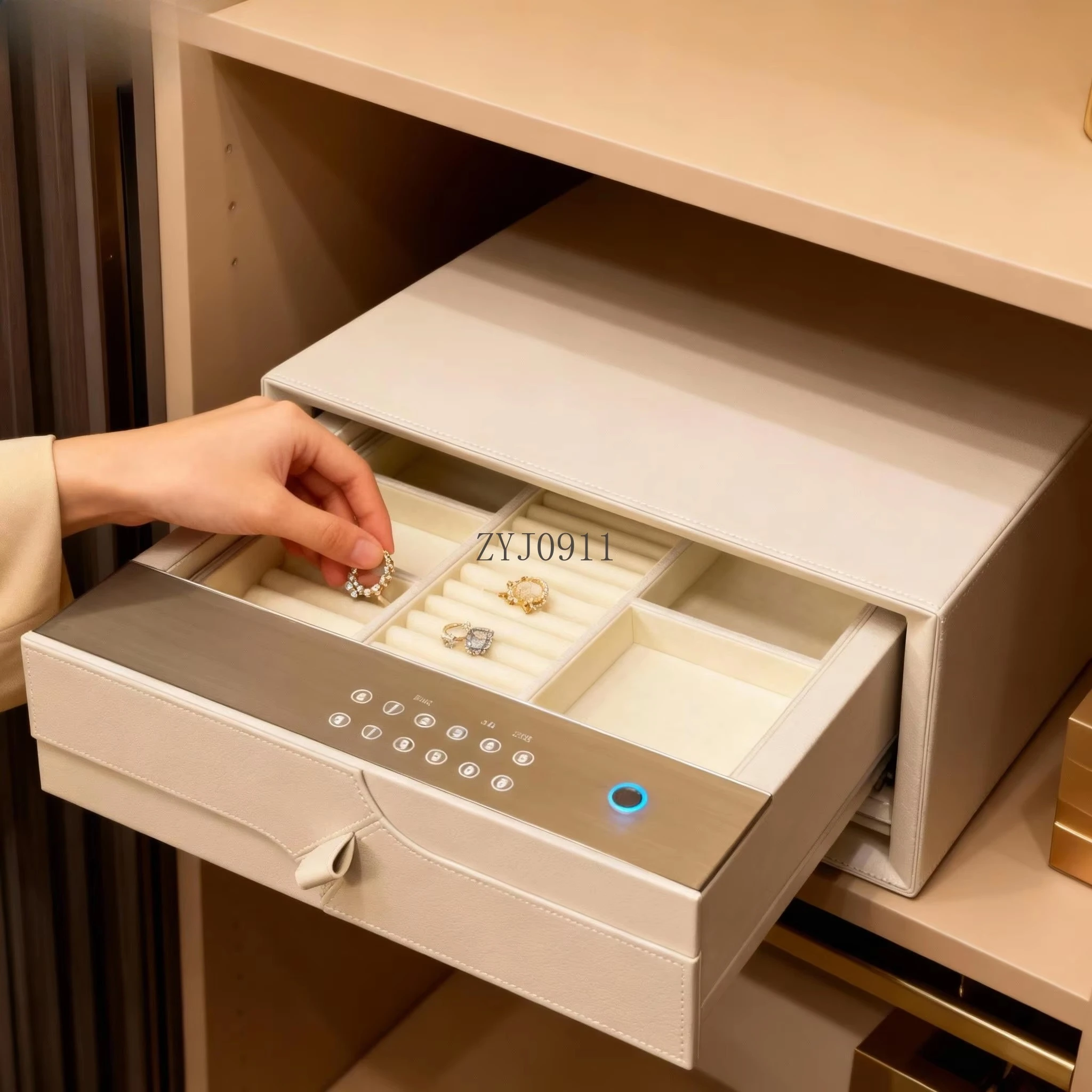 Machinesleutel Ontgrendel vingerafdruk Wachtwoord Lade Oplaadbare batterij Hotelveilige kledingkast