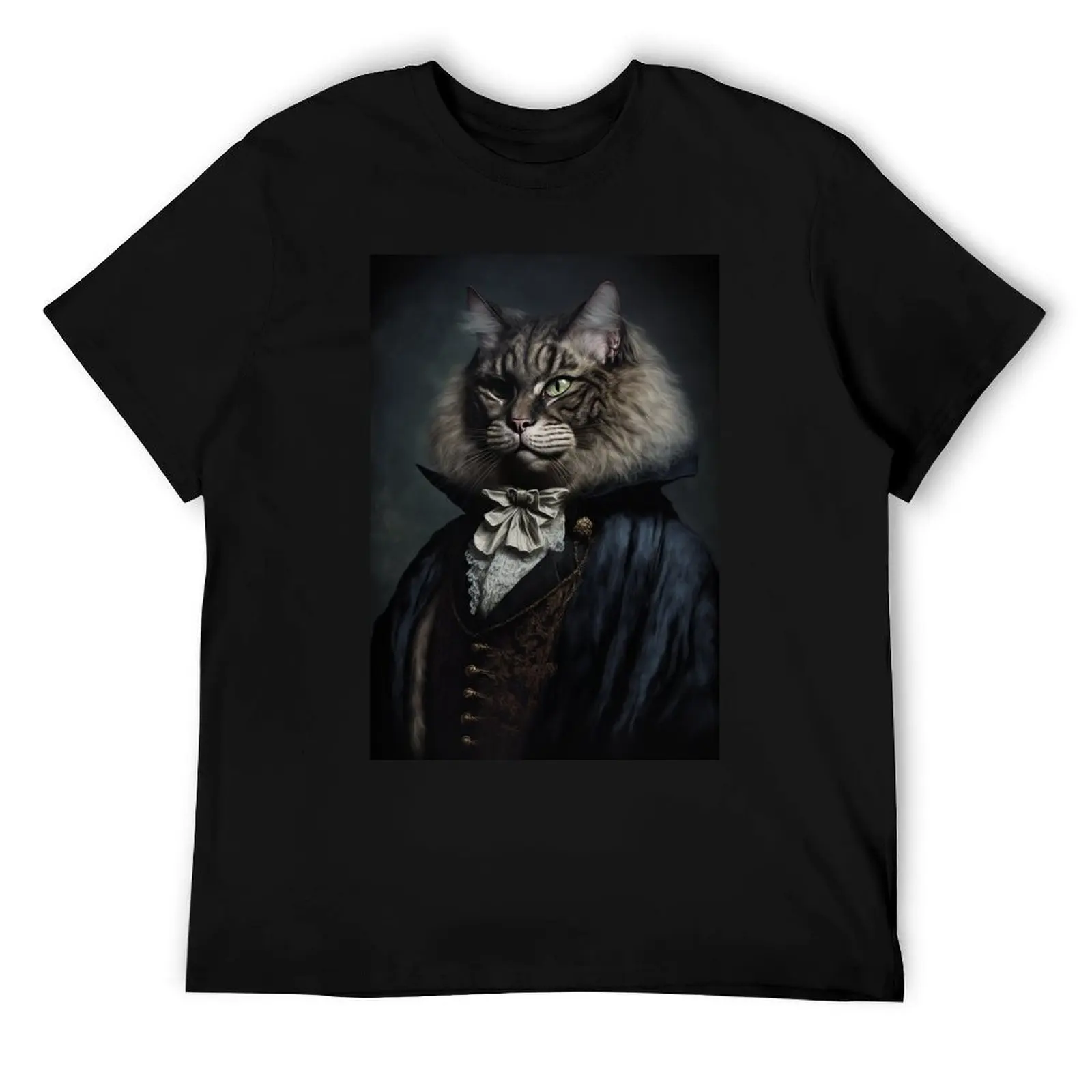 

Hyper Realistic Cat Portrait Royal Renaissance Animal – Photorealism Classic Royal Portrait Of A Cat T-Shirt