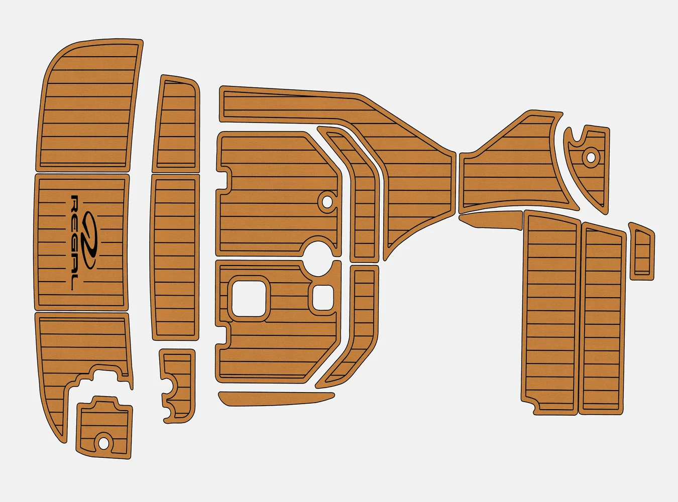 

2002-2005 Regal 2465 Commodore 1/4" 6mm EVA foam Non-Slip PVC Teak Decking marine Mat aqua gatorstep carpet Marine Floor