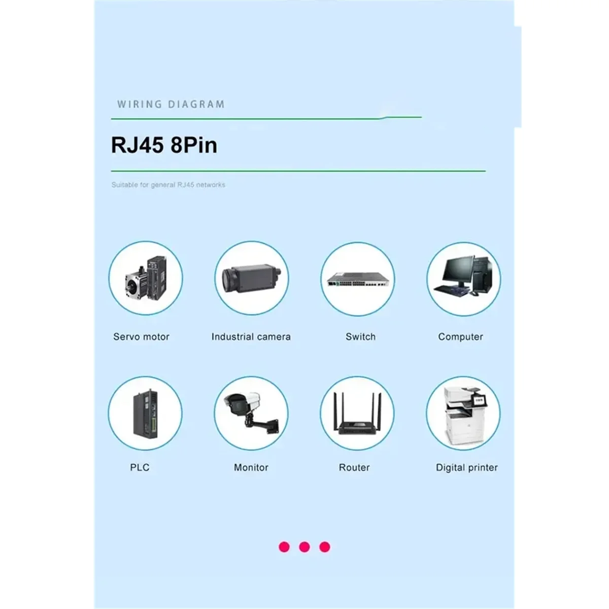 2025+ CAT6A Gigabit Shielded Spring Network Cable Shielded 8Pin RJ45 Servo Spiral Ethernet Wire CTA6A Industrial Line 5M