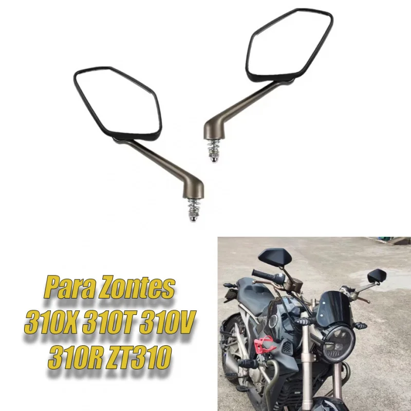 For Zontes ZT250-S/R For Zontes 310X 310T 310V 310R ZT310 Motorcycle Modified Parts Left And Right Reverse Rearview Mirror