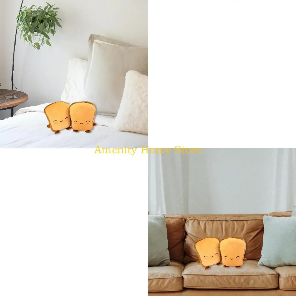 F26C USB Heater Gloves 1Pair Bread Hand Warmers Fingerless Gloves for Women and Children Winter USB Powered