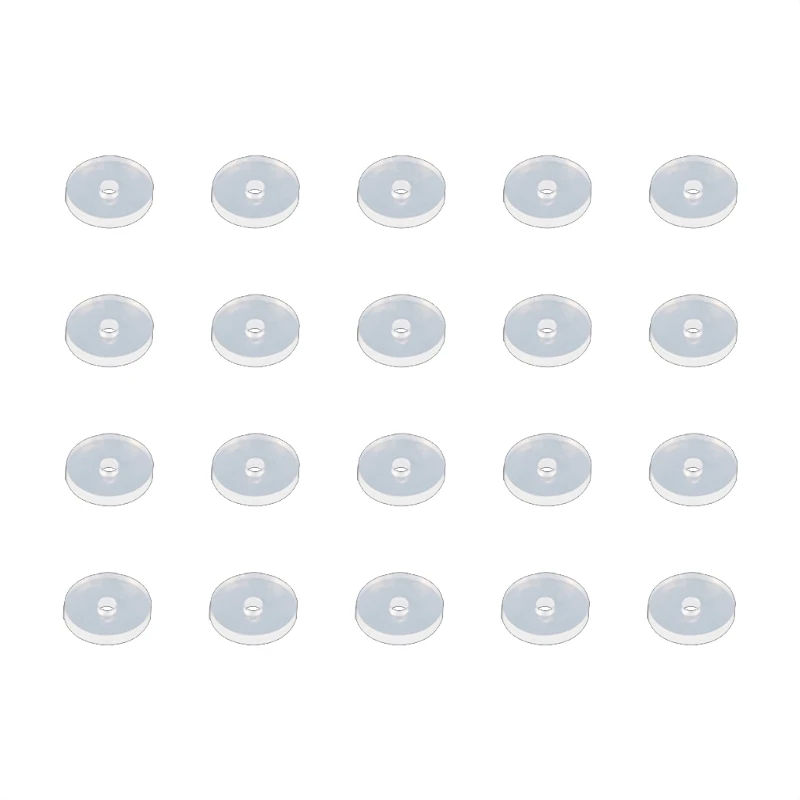 20Pcs Sterile Silicone Flexible Piercing Healing Disc Disk No Pull No Bump 7mm