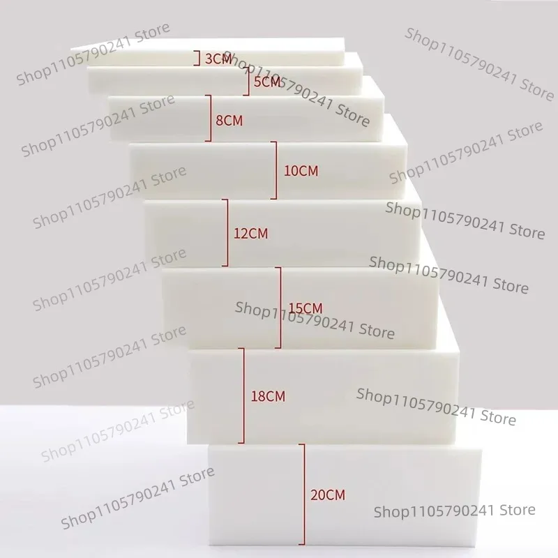 High Density White Foam Sponge Customizable Cushion Foam Upholstery Replacement Pad Window Cushion  Mattress Sofa Seat Cushion