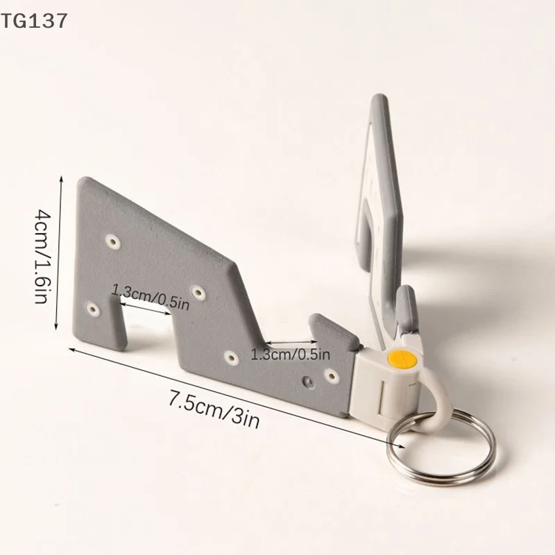 

1 шт., ультратонкая складная подставка для мобильного телефона из АБС-пластика, портативный настольный держатель, брелок, стабильная поддержка, подставка для мобильного телефона, креативный брелок